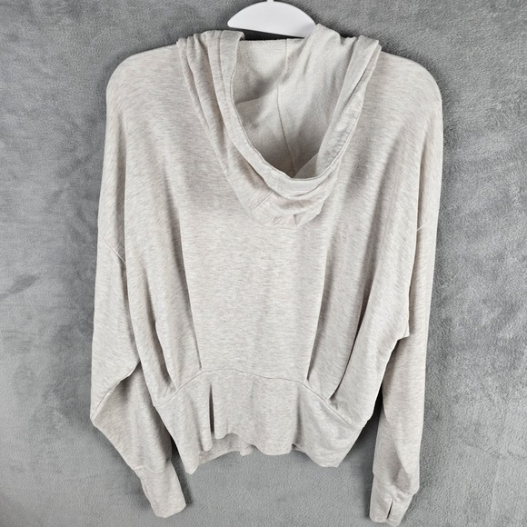 Athleta Women's Full Zip Hooded Sweatshirt Size XS Oat Color - Picture 2 of 8